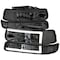 Spec-D Tuning 99-02 CHEVROLET SILVERADO CHROME HOUSING SMOKED LENS WITH LED BAR, PK  2 LBLH-SIV99G-G3-RS - alternate 1